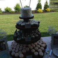 Cupcake Extravaganza with Wedding Topper